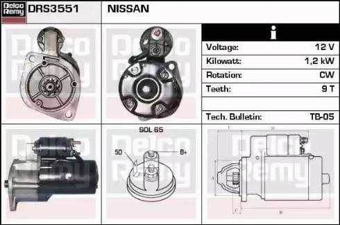 Remy DRS3551 - Стартер autocars.com.ua