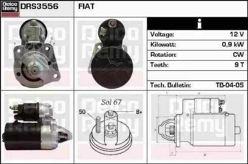 Remy DRS3556 - Стартер autodnr.net