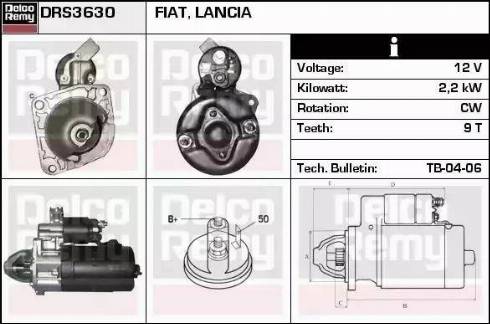 Remy DRS3630 - Стартер autocars.com.ua