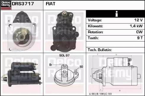 Remy DRS3717 - Стартер autocars.com.ua