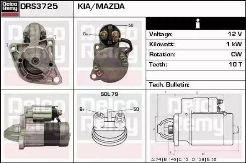 Remy DRS3725 - Стартер autocars.com.ua