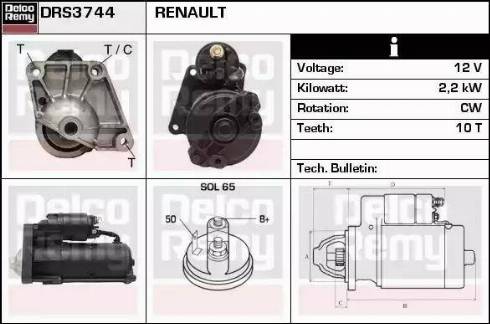 Remy DRS3744 - Стартер avtokuzovplus.com.ua