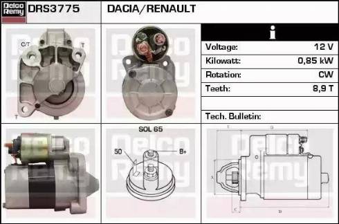 Remy DRS3775 - Стартер autocars.com.ua