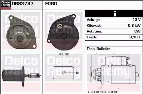 Remy DRS3787 - Стартер autocars.com.ua