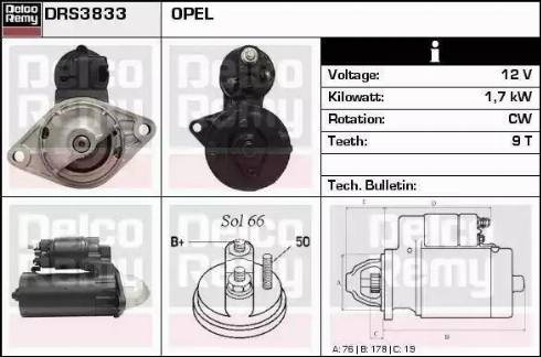 Remy DRS0383 - Стартер autocars.com.ua