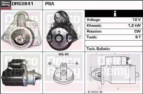 Remy DRS3841 - Стартер autocars.com.ua