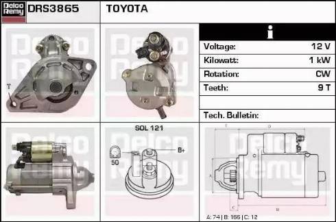 Remy DRS3865 - Стартер autocars.com.ua