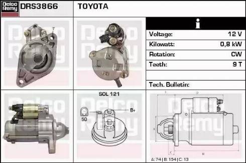 Remy DRS3866 - Стартер autocars.com.ua