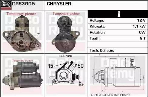 Remy DRS3905 - Стартер autocars.com.ua