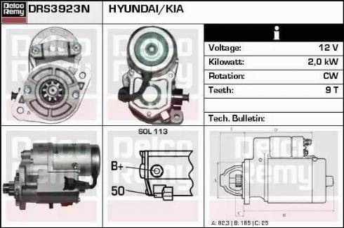 Remy DRS3923N - Стартер autocars.com.ua