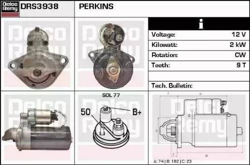 Remy DRS3938 - Стартер autocars.com.ua