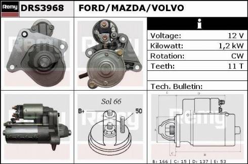 Remy DRS3968X - Стартер autocars.com.ua
