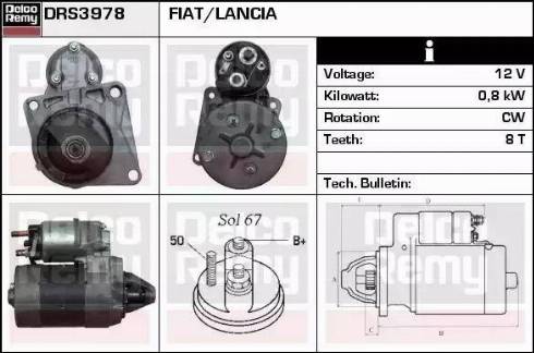 Remy DRS3978 - Стартер autocars.com.ua