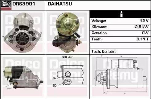 Remy DRS3991 - Стартер autocars.com.ua