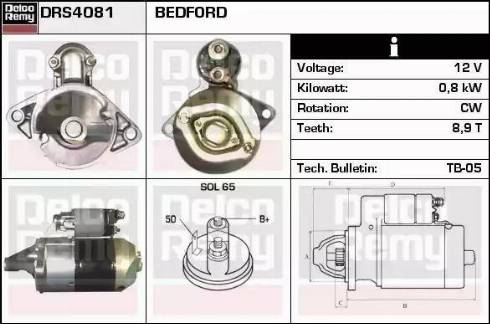 Remy DRS4081 - Стартер autocars.com.ua