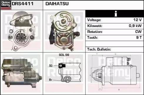 Remy DRS4411 - Стартер autocars.com.ua