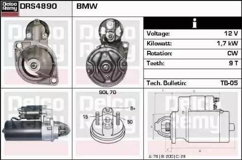 Remy DRS4890 - Стартер autocars.com.ua