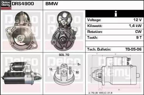 Remy DRS4900 - Стартер autocars.com.ua