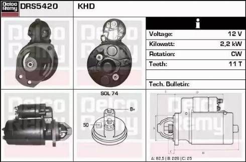 Remy DRS5420 - Стартер autocars.com.ua