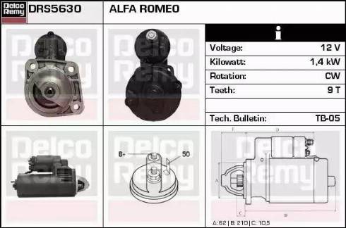 Remy DRS5630 - Стартер avtokuzovplus.com.ua