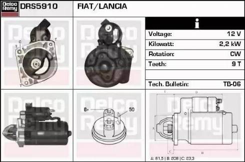 Remy DRS5910 - Стартер autocars.com.ua