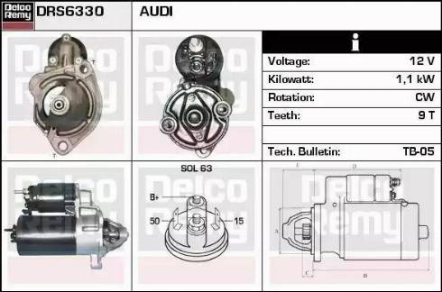 Remy DRS6330 - Стартер autocars.com.ua