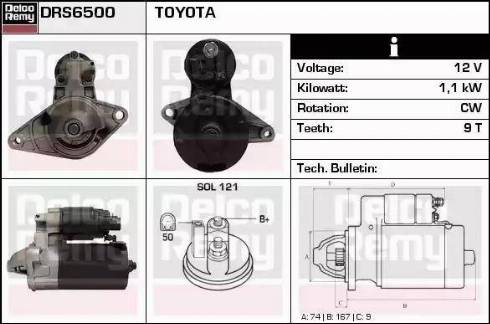 Remy DRS6500 - Стартер autocars.com.ua