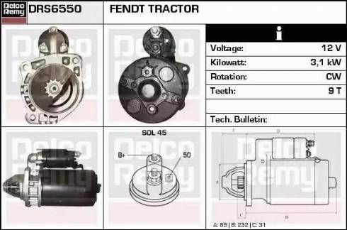 Remy DRS6550 - Стартер autocars.com.ua