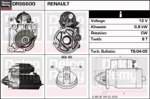 Remy DRS6600 - Стартер avtokuzovplus.com.ua