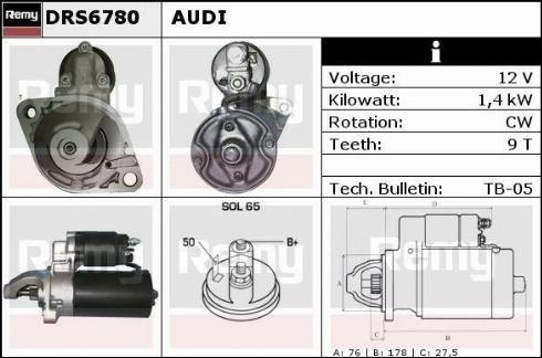 Remy DRS6780X - Стартер autocars.com.ua