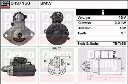 Remy DRS7150 - Стартер autocars.com.ua