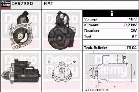 Remy DRS7220 - Стартер autodnr.net