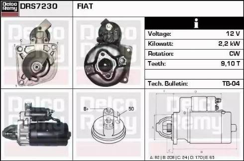 Remy DRS7230 - Стартер autocars.com.ua