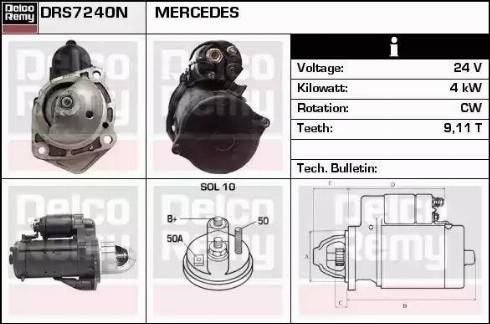 Remy DRS7240N - Стартер autocars.com.ua