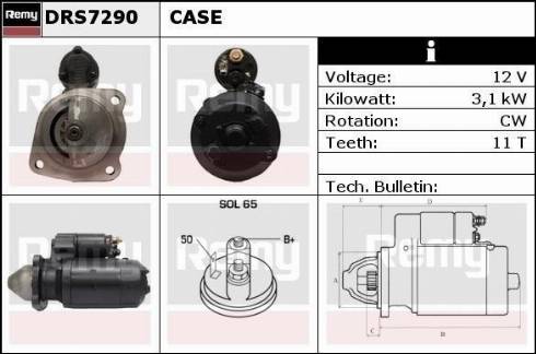 Remy DRS7290 - Стартер autocars.com.ua