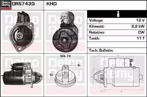 Remy DRS7430 - Стартер autodnr.net