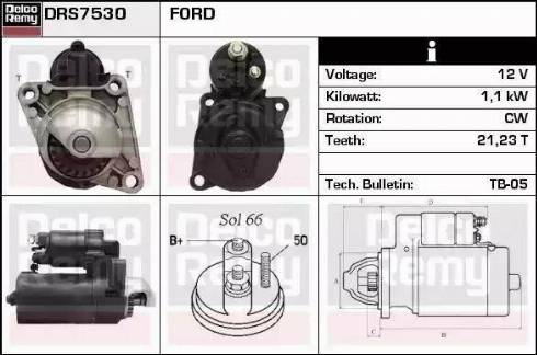 Remy DRS7530 - Стартер autocars.com.ua