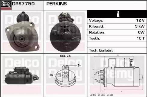 Remy DRS7750 - Стартер autocars.com.ua