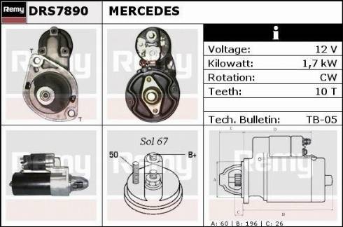 Remy DRS7890X - Стартер autocars.com.ua