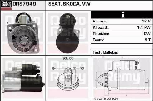 Remy DRS7940 - Стартер autocars.com.ua