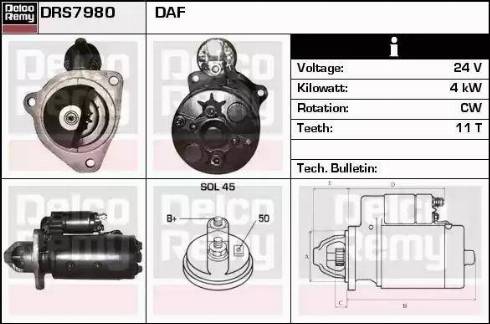 Remy DRS7980 - Стартер autocars.com.ua