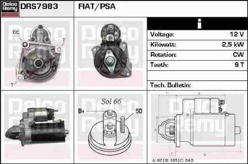 Remy DRS7983 - Стартер autocars.com.ua