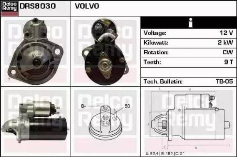 Remy DRS8030 - Стартер autocars.com.ua