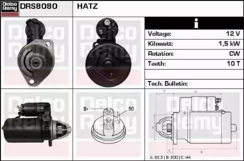 Remy DRS8080 - Стартер autocars.com.ua