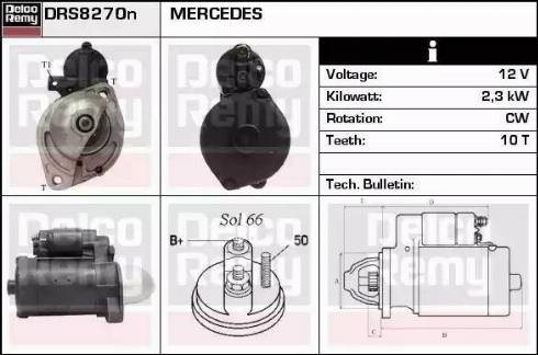 Remy DRS8270N - Стартер avtokuzovplus.com.ua