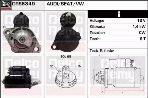 Remy DRS8340 - Стартер autocars.com.ua