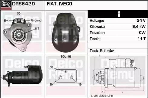 Remy DRS8420 - Стартер autocars.com.ua