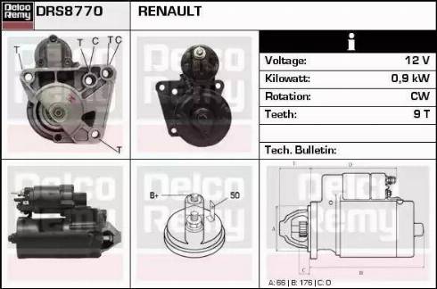 Remy DRS8770 - Стартер autocars.com.ua