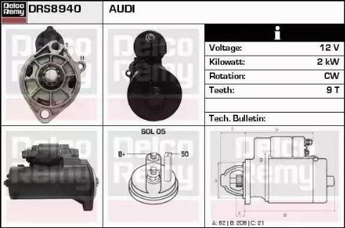 Remy DRS8940 - Стартер autocars.com.ua