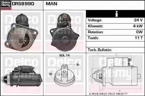 Remy DRS8990 - Стартер autocars.com.ua